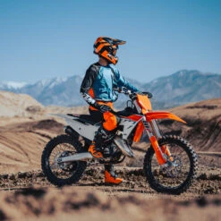 KTM Pounce Shirt 2022 Blue -Motorcycle Equipment Store 3PW2200104 KTMBluePounceJersey22action