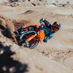 KTM Pounce Shirt 2022 Blue -Motorcycle Equipment Store 3PW2200104 KTMBluePounceJersey22action2