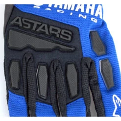 Yamaha Kids Paddock Blue MX Gloves -Motorcycle Equipment Store A22RG405E1 Yamaha22KidsMXGlovesknuckleprotectiondetail