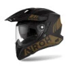 Airoh Commander Adventure Helmet Matte Gold -Motorcycle Equipment Store ARH170 AirohMatteGoldCommanderHelmetleft