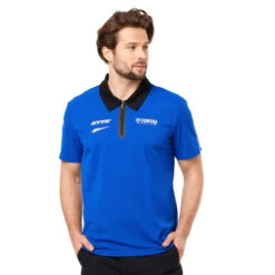 Yamaha Paddock Blue Pulse Polo Shirt -Motorcycle Equipment Store B22FT118E0 YamahaPBMen sPoloHullmodel2
