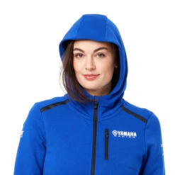 Yamaha Women's Paddock Blue Essentials Zip Hoodie -Motorcycle Equipment Store B22FT216E0 YamahaWomen sPBEssentialHoodieCrotonemodelclose