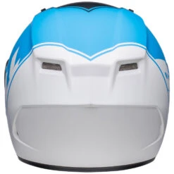 Bell Street Qualifier Ascent Helmet Matt Black / Cyan 13 Bell Street Qualifier Ascent Helmet Matt Black / Cyan -Motorcycle Equipment Store BellQualifierAscentMattBlackCyanHelmetBH 7141874STRear