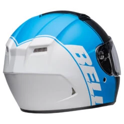 Bell Street Qualifier Ascent Helmet Matt Black / Cyan 14 Bell Street Qualifier Ascent Helmet Matt Black / Cyan -Motorcycle Equipment Store BellQualifierAscentMattBlackCyanHelmetBH 7141874STRightRear3qtr