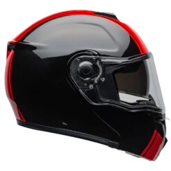 Bell Street SRT Modular Helmet Ribbon Black / Red 15 Bell Street SRT Modular Helmet Ribbon Black / Red -Motorcycle Equipment Store BellSRTModularHelmetRibbonBlackRedBH 711005RightSide