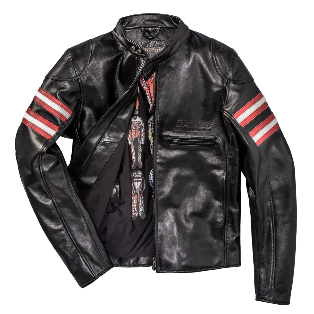 Dainese Rapida Leather Jacket Black / Red 3 Dainese Rapida Leather Jacket Black / Red