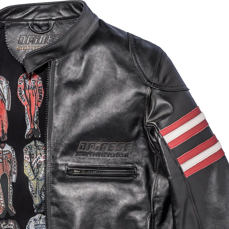 Dainese Rapida Leather Jacket Black / Red 4 Dainese Rapida Leather Jacket Black / Red - Image 2