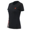 Dainese Logo Ladies T-Shirt Black / Red 1 Dainese Logo Ladies T-Shirt Black / Red -Motorcycle Equipment Store DaineseLogoLadyT ShirtBlackRedD2896883 628Front3qtr