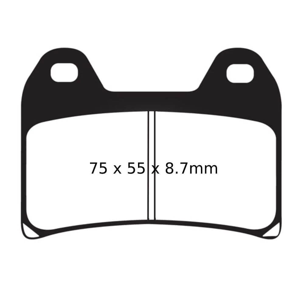 EBC Sintered HH Brake Pads (FA244HH) 5 EBC Sintered HH Brake Pads (FA244HH) - Image 3