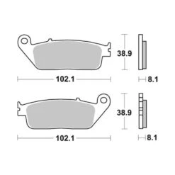 EBC Standard Brake Pads (FA142) -Motorcycle Equipment Store FA142 EBCBrakePadssizes