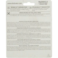 EBC Sintered HH Brake Pads (FA158HH) -Motorcycle Equipment Store FA158HH EBCBrakePadspackagingback