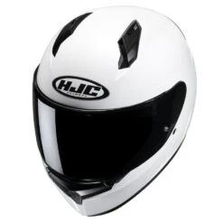 HJC C10 Full Face Helmet White -Motorcycle Equipment Store HJCC10WhiteC10WFront3qtr