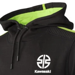 Kawasaki Sports 2023 Men's Hoody -Motorcycle Equipment Store KawasakiSports2023Hoody273SPM2310CollarDetail