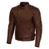 Merlin Chester Leather Jacket Brown