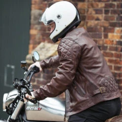 Merlin Chester Leather Jacket Brown 15 Merlin Chester Leather Jacket Brown -Motorcycle Equipment Store MerlinChesterLeatherJacketBrownME MPL060BRNLifestyleSide