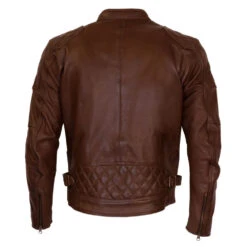 Merlin Chester Leather Jacket Brown 12 Merlin Chester Leather Jacket Brown -Motorcycle Equipment Store MerlinChesterLeatherJacketBrownME MPL060BRNRear