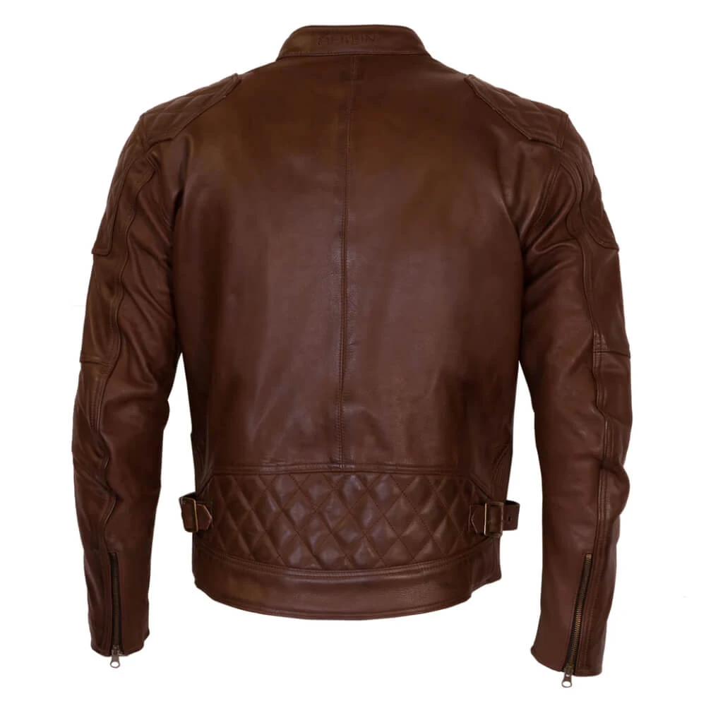 Merlin Chester Leather Jacket Brown 5 Merlin Chester Leather Jacket Brown - Image 3