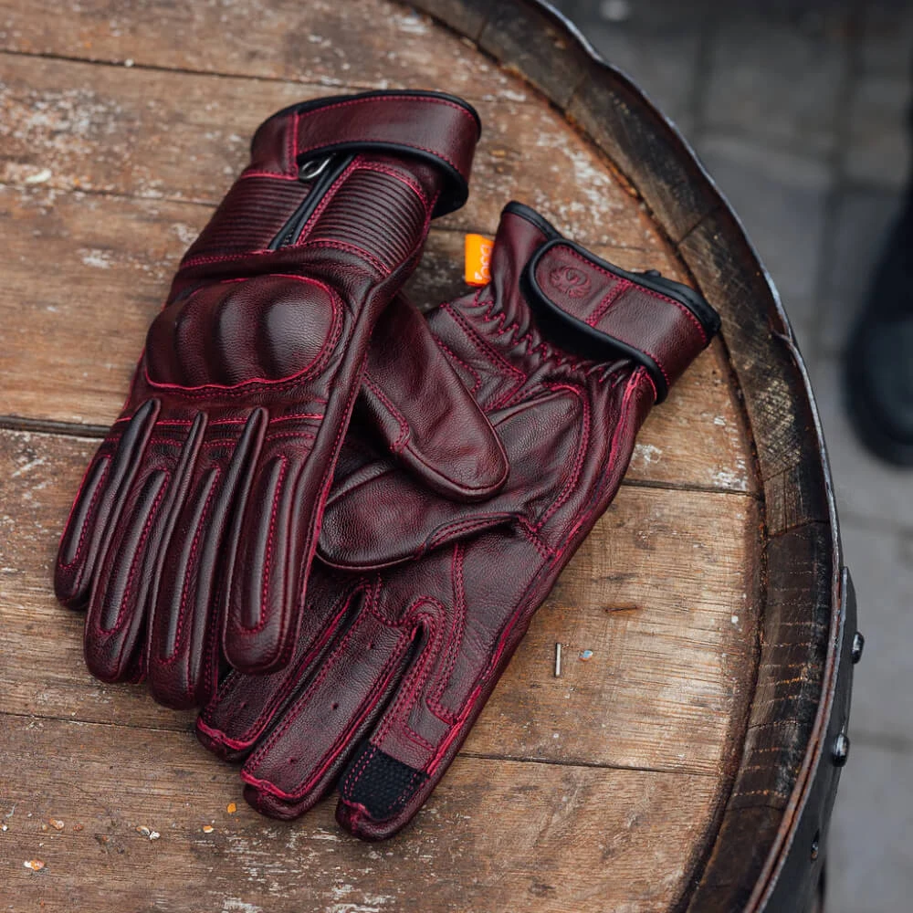 Merlin Glory Leather Gloves Oxblood 5 Merlin Glory Leather Gloves Oxblood - Image 3