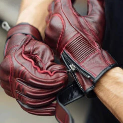 Merlin Glory Leather Gloves Oxblood 11 Merlin Glory Leather Gloves Oxblood -Motorcycle Equipment Store MerlinGloryLeatherGlovesOxbloodME MLG044OXBLifestyle2
