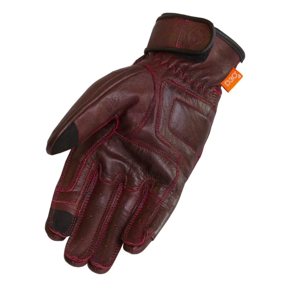 Merlin Glory Leather Gloves Oxblood 4 Merlin Glory Leather Gloves Oxblood - Image 2
