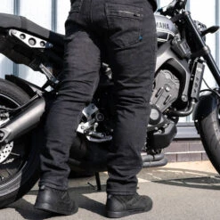 Merlin Mason Waterproof Jeans Regular Black -Motorcycle Equipment Store MerlinMasonWPRidingJeanBlackME DNM045BLKLifestyle3