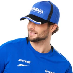 Yamaha Paddock Blue Adult Race Cap -Motorcycle Equipment Store N22FH313E100 YamahaPBAdultRaceCapmodel1