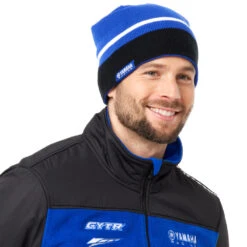 Yamaha Paddock Blue Reversible Beanie -Motorcycle Equipment Store N22FH314E100 YamahaPaddockBlueReversibleBeaniebluemodel2