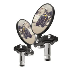Oxford Bar End Mirrors Black