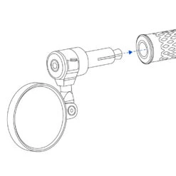 Oxford Cafe Bar End Mirror Universal -Motorcycle Equipment Store OxfordCafeBarEndMirrorUniversalOX534HowToFit