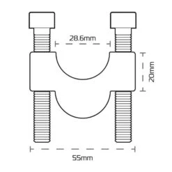 Oxford Handlebar Risers 20 -Motorcycle Equipment Store OxfordHandlebarRisers20OX614Diagram