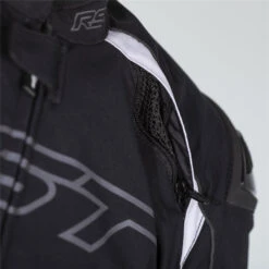 RST Sabre Airbag Textile Jacket Black / White -Motorcycle Equipment Store RST 102555BW RSTMen sSabreAirbagTextileBBWtopvent