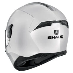 Shark D-Skwal 2 Helmet Blank White -Motorcycle Equipment Store SharkD Skwal2WHUBlankWhiteHelmetRear