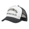 Triumph Coast Cap White / Black -Motorcycle Equipment Store TriumphCoastTruckerCapBoneBlackMCAS22300