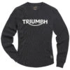 Triumph Stoll Women's Long Sleeve Waffle T-Shirt Black -Motorcycle Equipment Store TriumphStollLSWaffleT ShirtBlackMTLS21019