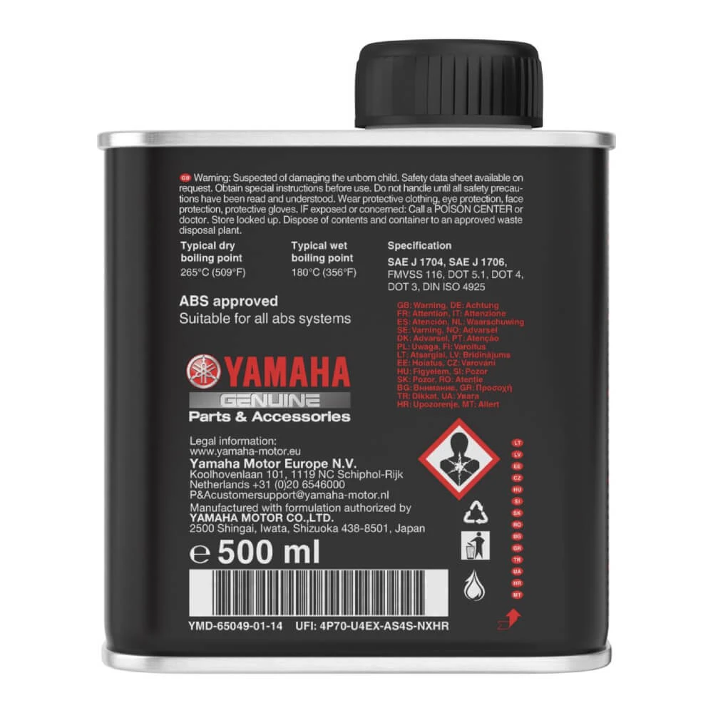 Yamaha Yamalube Premium Brake Fluid DOT 5.1 (500ml) 4 Yamaha Yamalube Premium Brake Fluid DOT 5.1 (500ml) - Image 2