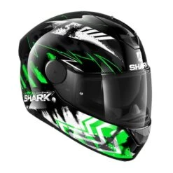 Shark D-Skwal 2 Helmet Penxa Black / Green / Yellow -Motorcycle Equipment Store image306318572