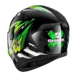 Shark D-Skwal 2 Helmet Penxa Black / Green / Yellow -Motorcycle Equipment Store image306318578
