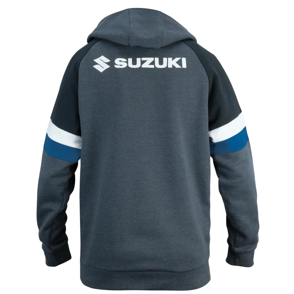 Suzuki Team Blue Zipped Hoodie 4 Suzuki Team Blue Zipped Hoodie - Image 2